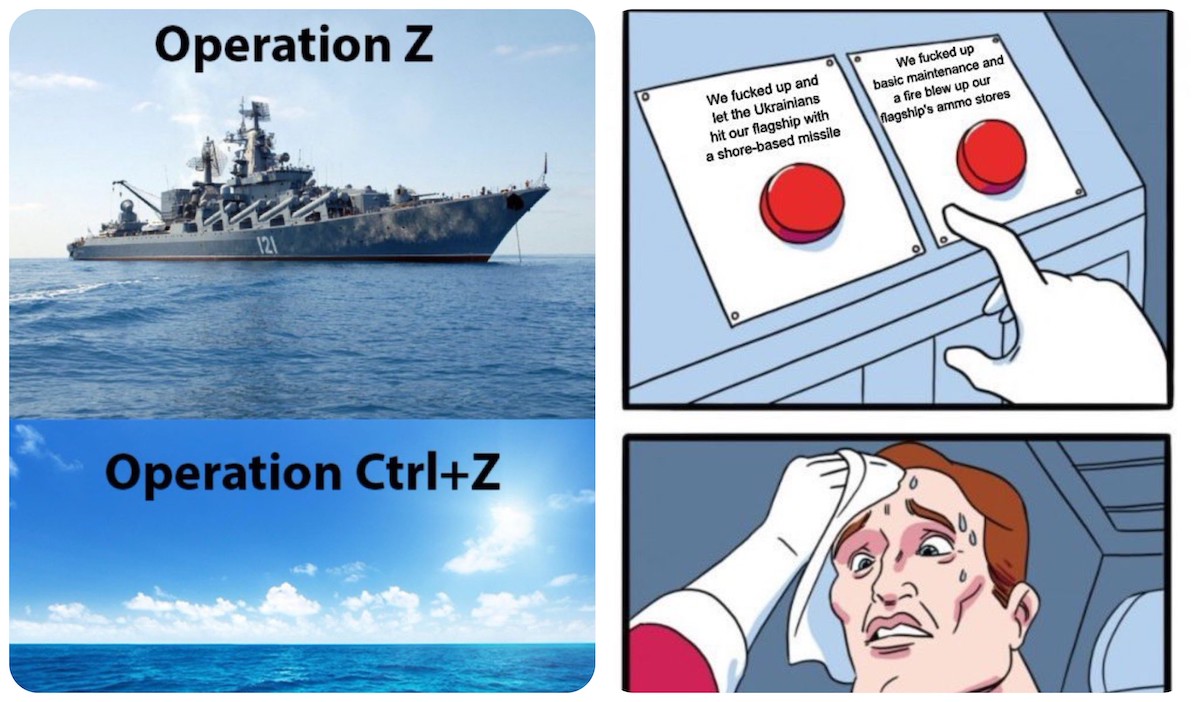 Doveva succedere: l’incrociatore russo Moskva è diventato un meme