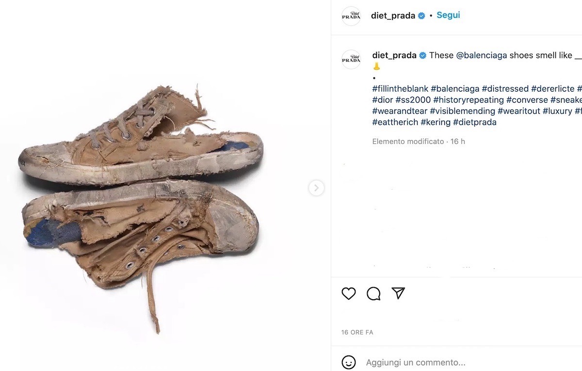 Cosa racconta di noi un paio di sneakers distrutte venduto a 1.450 euro?