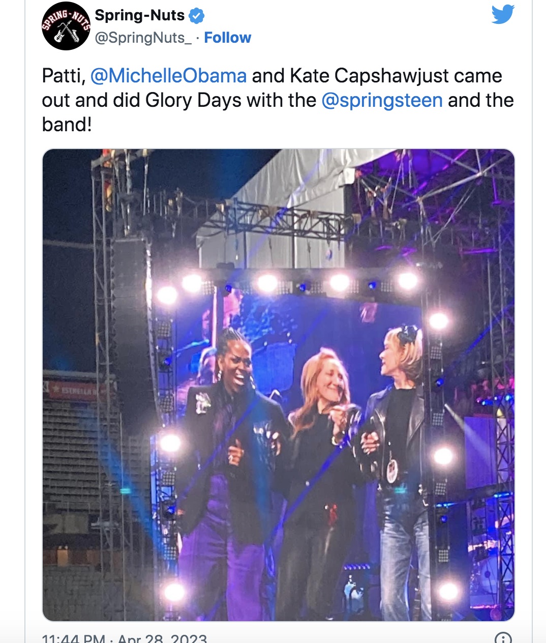 Michelle Springsteen Michelle Obama e Bruce Springsteen hanno cantato ‘Glory Days’ a ...