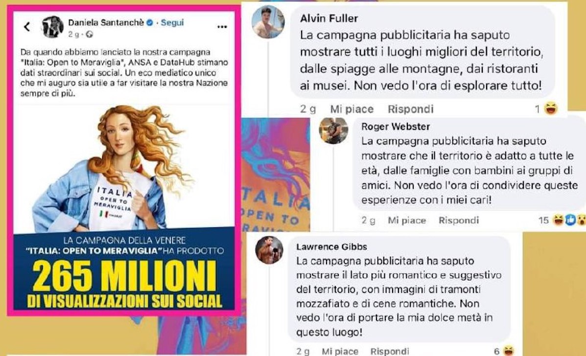 Avete letto i complimenti (fake) alla campagna Open To Meraviglia?