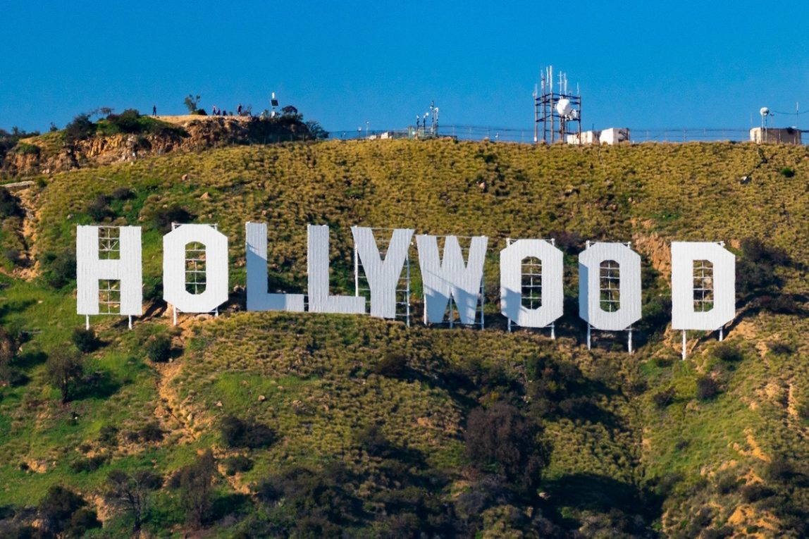 The Hollywood Sign in Hollywood, California.
