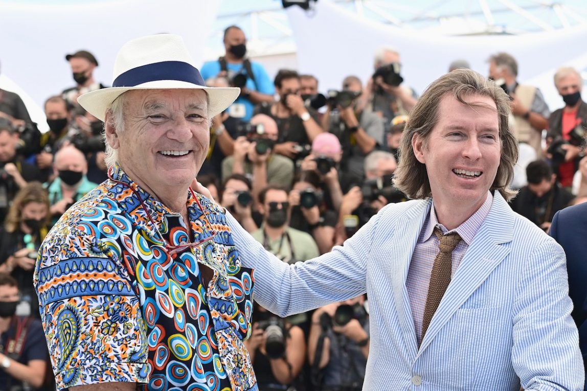 Bill Murray e Wes Anderson al Cannes alla photocall di 'The French Dispatch'