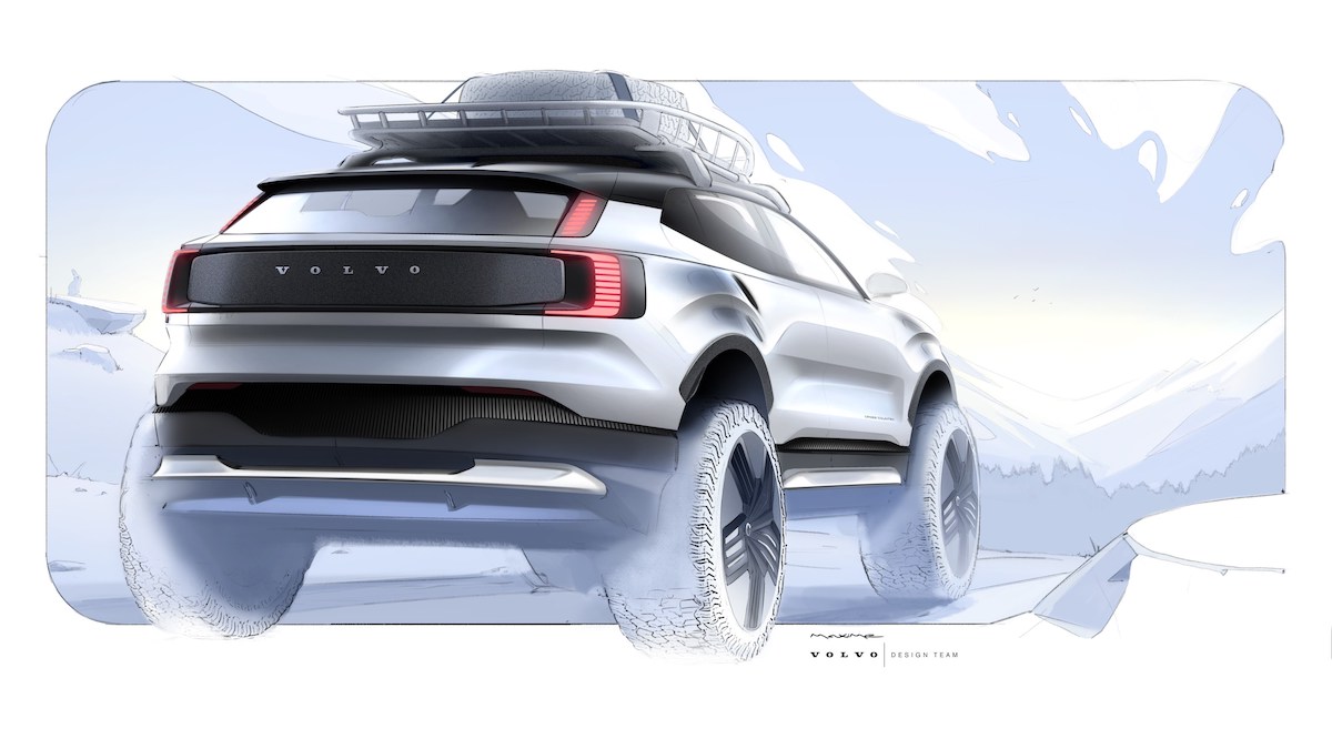 Volvo EX30 Cross Country Exterior Sketch