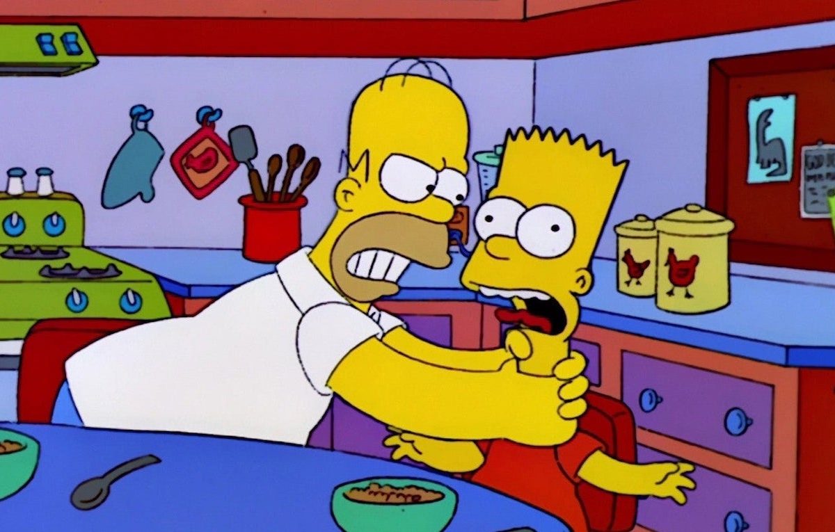 Homer Simpson non strozzerà più il figlio Bart