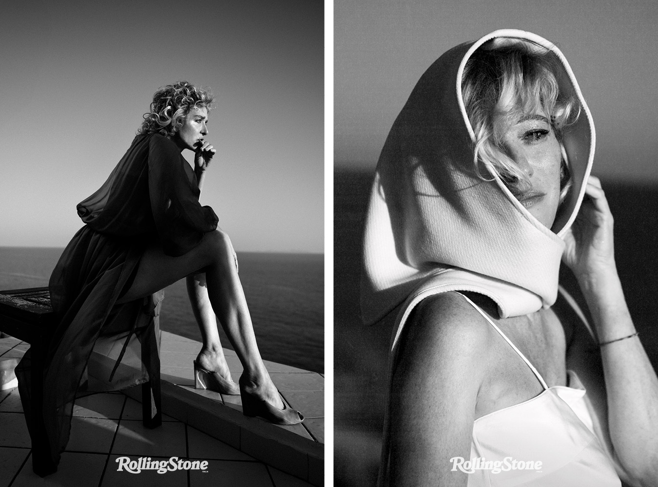 Valeria Bruni Tedeschi e Valeria Golino fotografate per Rolling Stone. Foto: Nicholas Fols