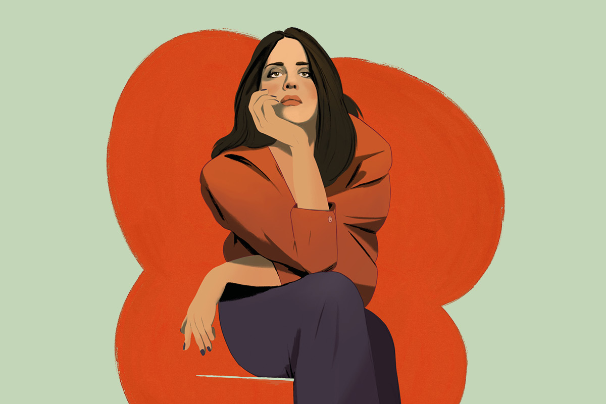 Nadine Labaki. Illustrazione di Alessandro Ventrella per Rolling Stone