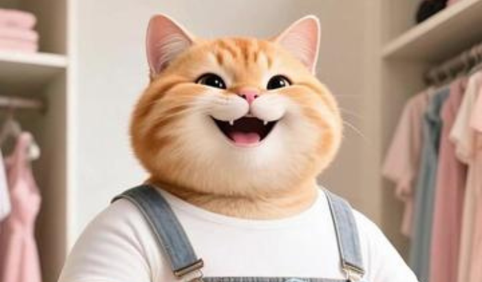 Storie di outfit del gatto grasso arancione'