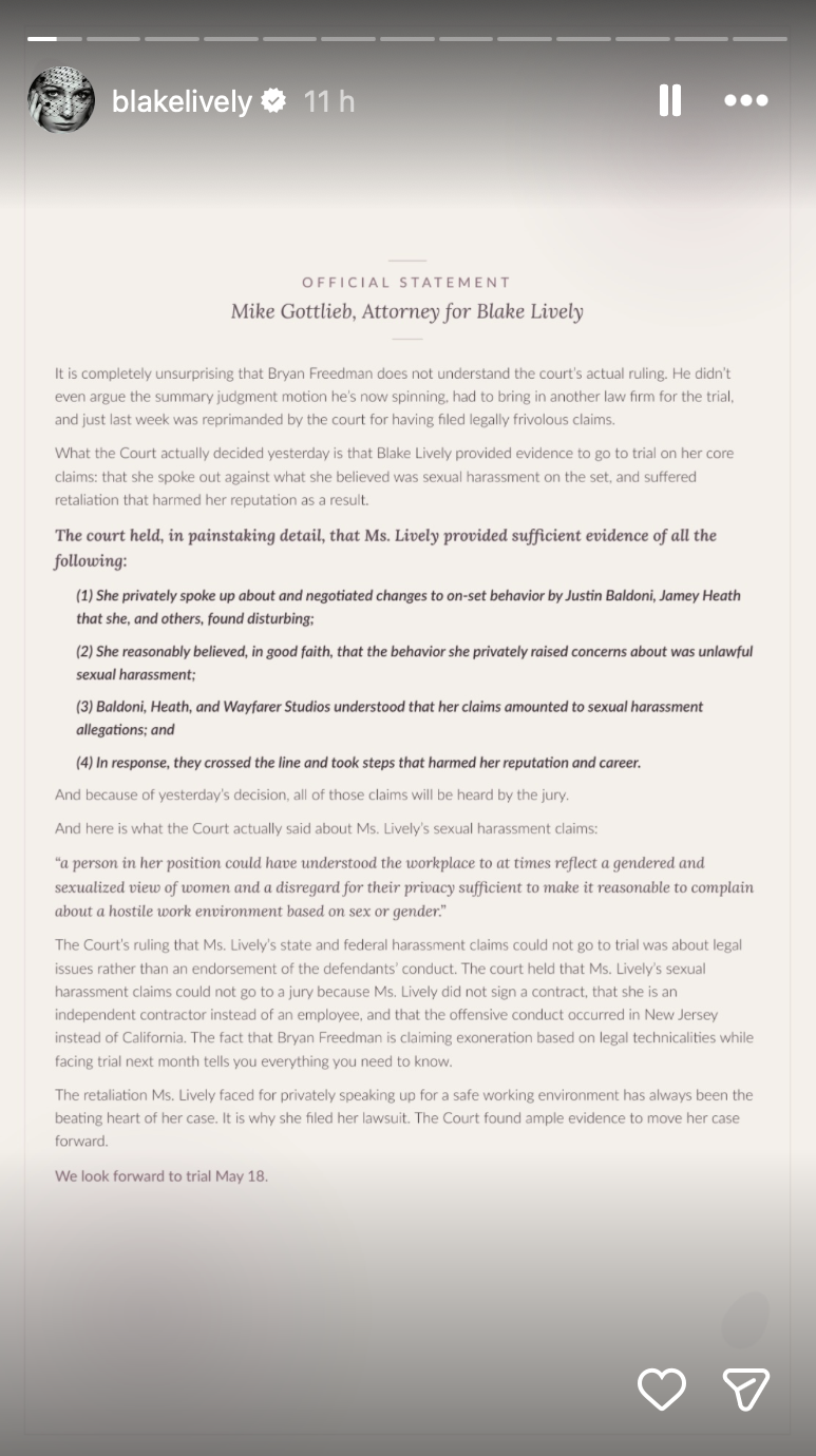 Blake Lively it ends with us